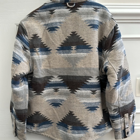 NWT Jachs Wool Blend Sherpa Lined Tan Blue Jacket Size XXL Shacket - Picture 14 of 14